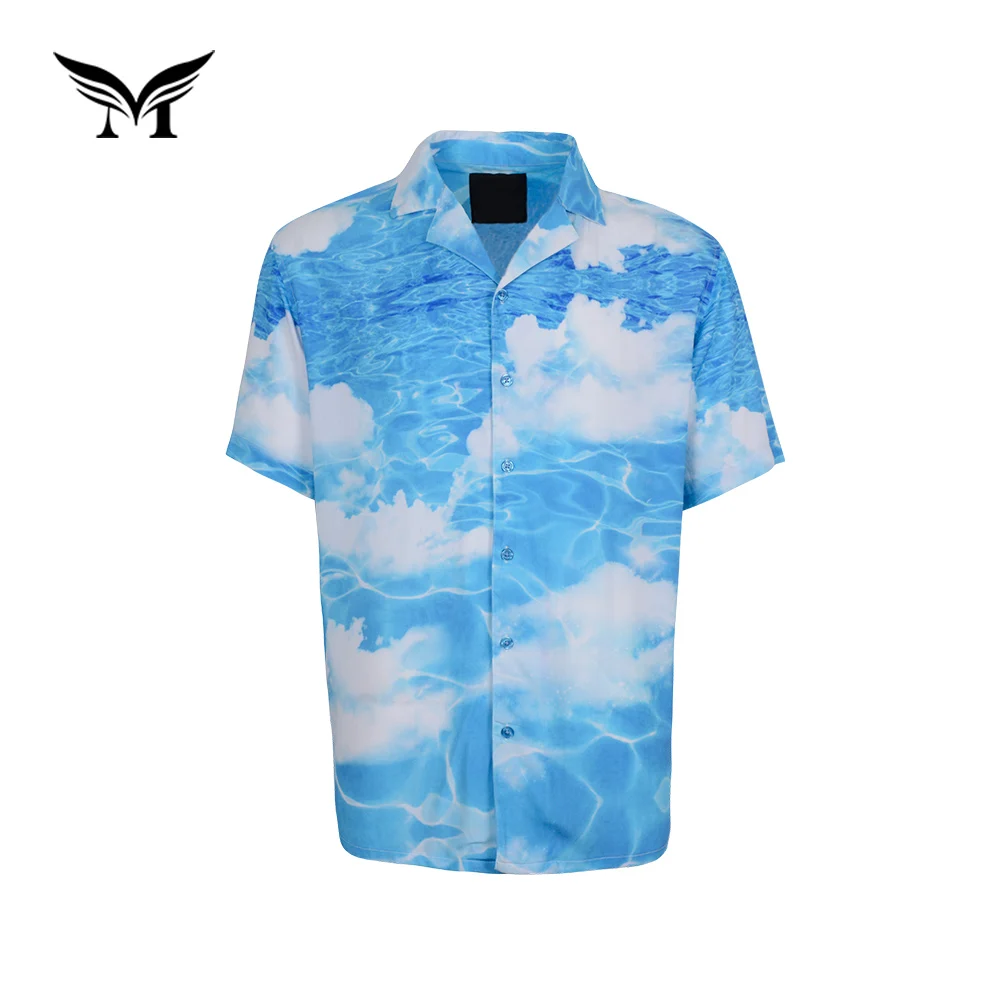 

Made in China stylish colorful printed designer short sleeves quality high fashion men shirts hawai, Custom