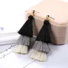 3 Layered Bohemian Fringed Tassel Earrings For Women Long Drop Dangle Earrings Fasjhion Jewelry