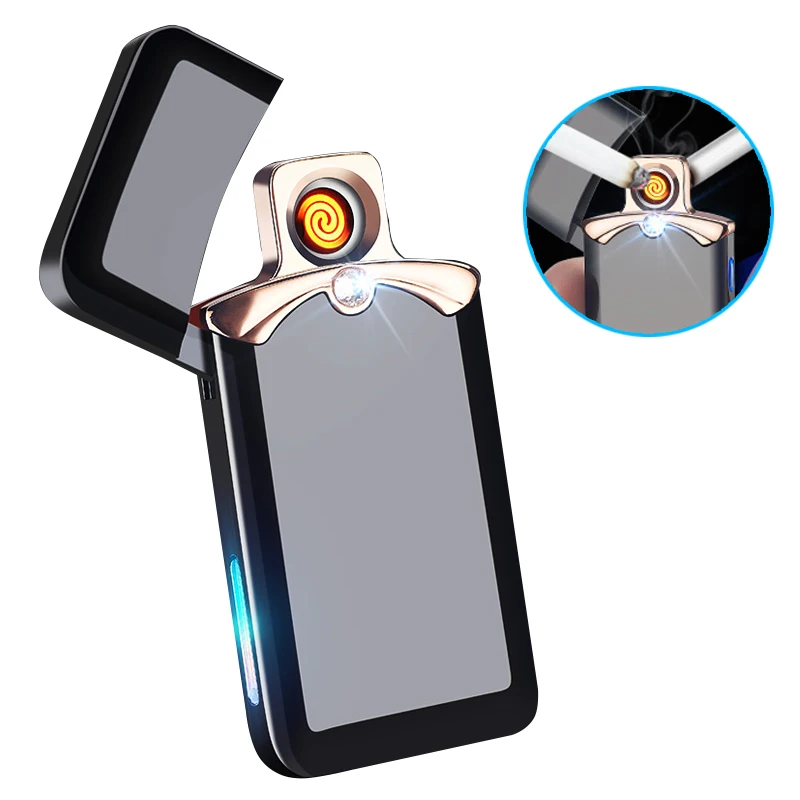 HR817 Yanzhen 2018 the most popular flameless windproof usb charge lighter cigarette lighter with finger print touch wholesale