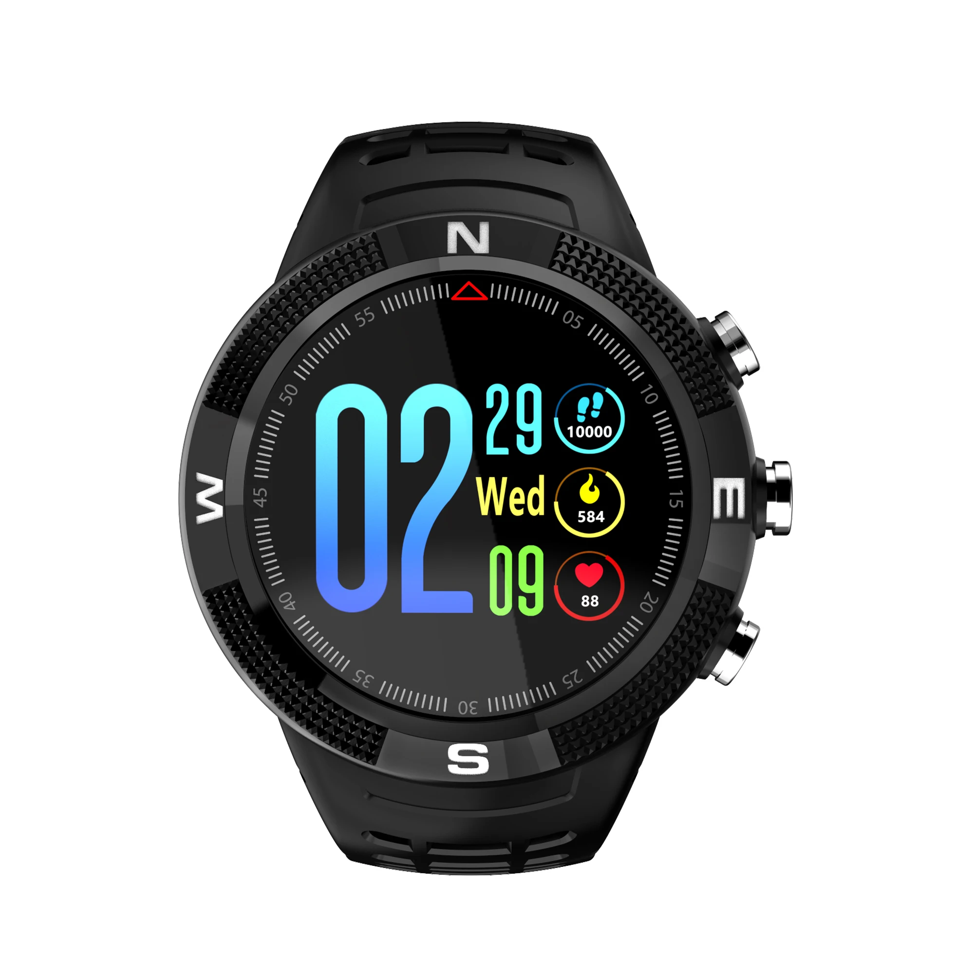 

F18 Smartwatch Sport Touch Screen IP68 Waterproof CE Pedometer Sleep Monitor GPS Outdoor Watch