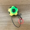 mini size soccer ball on string rubber soccer ball promotional colorful high boucing rubber yoyo balls