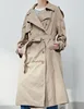 New arrival Woman clothing long trench black cotton/polyester autumn coat