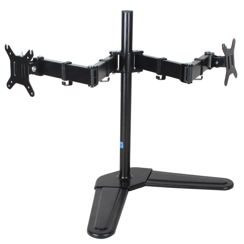 

Support for 10 To 30 Inch desk mount Triangle TV Stand Mount Dual Monitor Arm double monitor stand DZ18, Black