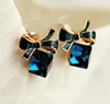 Wholesale Price Bow-knot Cubic Crystal Earrings Rhinestone Stud Earrings For Women