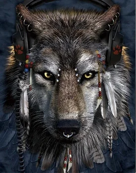 热卖自定义 3d 透镜狼图片与 3d 变化效果