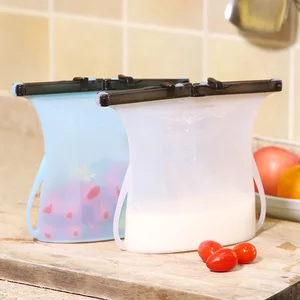 Image of Eco Friendly Storage Bags,Silicone Reusable Bag,Silicone Freezer Bags