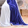 polar fleece knit polyester travel blanket, wholesale wool adult tv plaid blanket manufacture