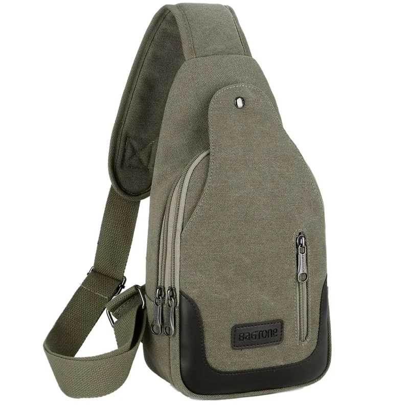 

Men Canvas Crossbody Bag Outdoor Travel Hiking Messenger Bag Shoulder Chest Bag with custom logo, Red, black