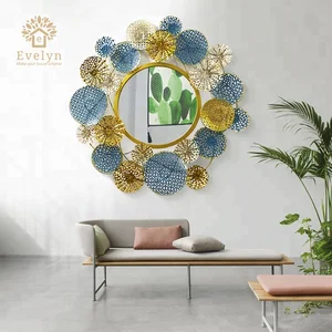 Image of Home new design bedroom dressing metal wall hanging vintage mirror decoration
