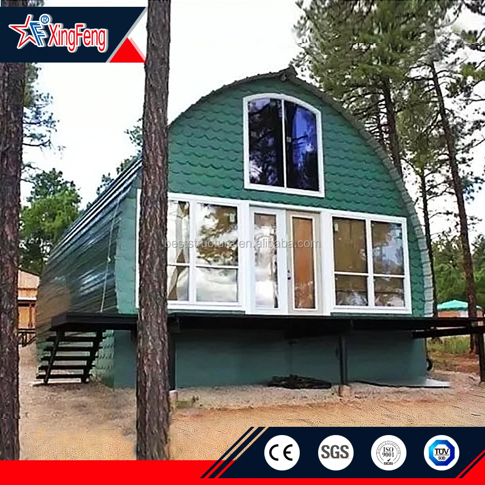 Low Cost Prefab Camping Cabin House Prefabricated Light Steel Kit