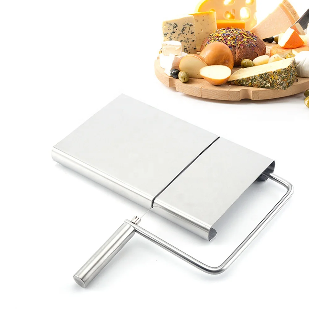 

New Creative Kitchen Gadget Butter Cutting Plate Custom Stainless Steel Food Cheese Slicer Cheese Wire Cutter