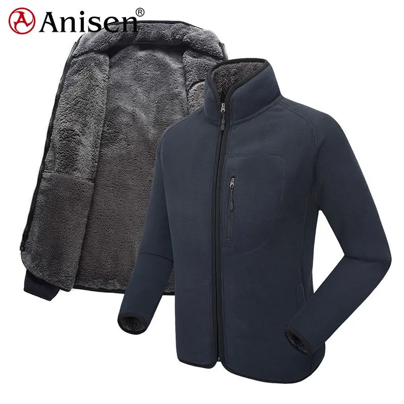 

cheap wholesale winter warm thick windproof coat flush sherpa polar fleece men outdoor jacket, Customized color