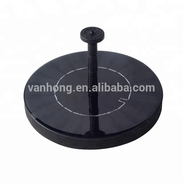 

Outdoor small battery operated solar water fountain pump for pond garden decoration, Black