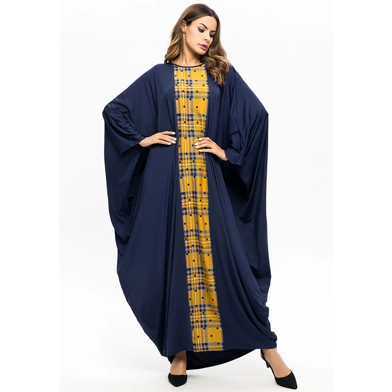 

Bat Sleeves New European Design Abayas Dubai Abaya Wholesale Muslim Dress Bats Sleeves Design Loose Abaya