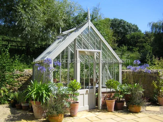Beautiful Steel Garden Greenhouse / Flower Glass Greenhouse 