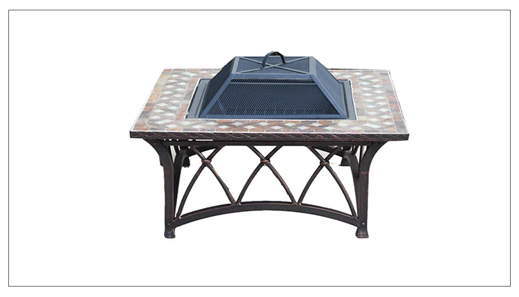 square fire pit table