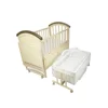 Multi-functional solid wooden baby swing bed 613 B
