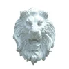 Customized ornament life size white stone marble lion head wall sculpture