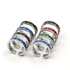 INFANTA JEWELRY Wholesale Custom Stainless Steel Cuff Speedometer Engravede Bracelet/ring Couple Ring Gold Men's Ring 36 Color
