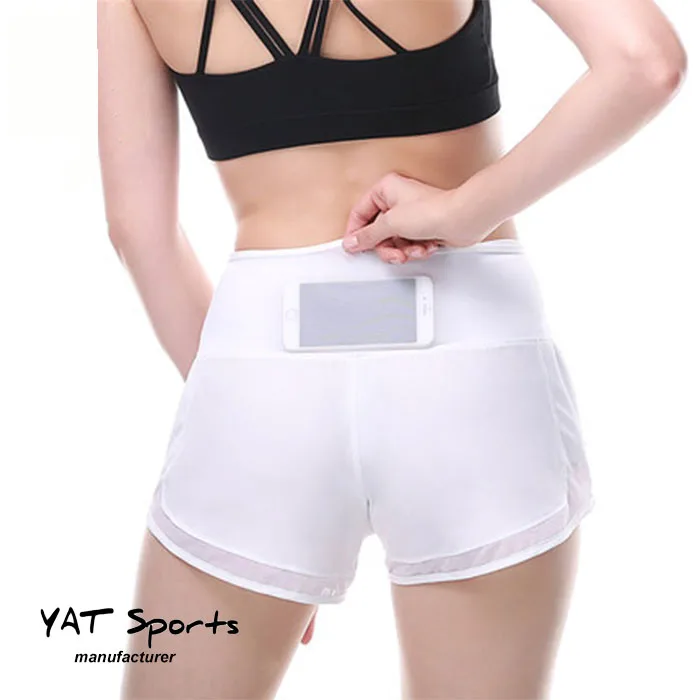 

Unisex Running Shorts Breathable Yoga Gym Sports Short with back pocket