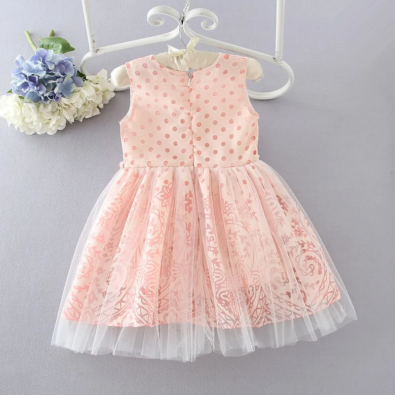 2023 2017 Summer Fluffy Baby Dress Lovely Green Pink Party Casual