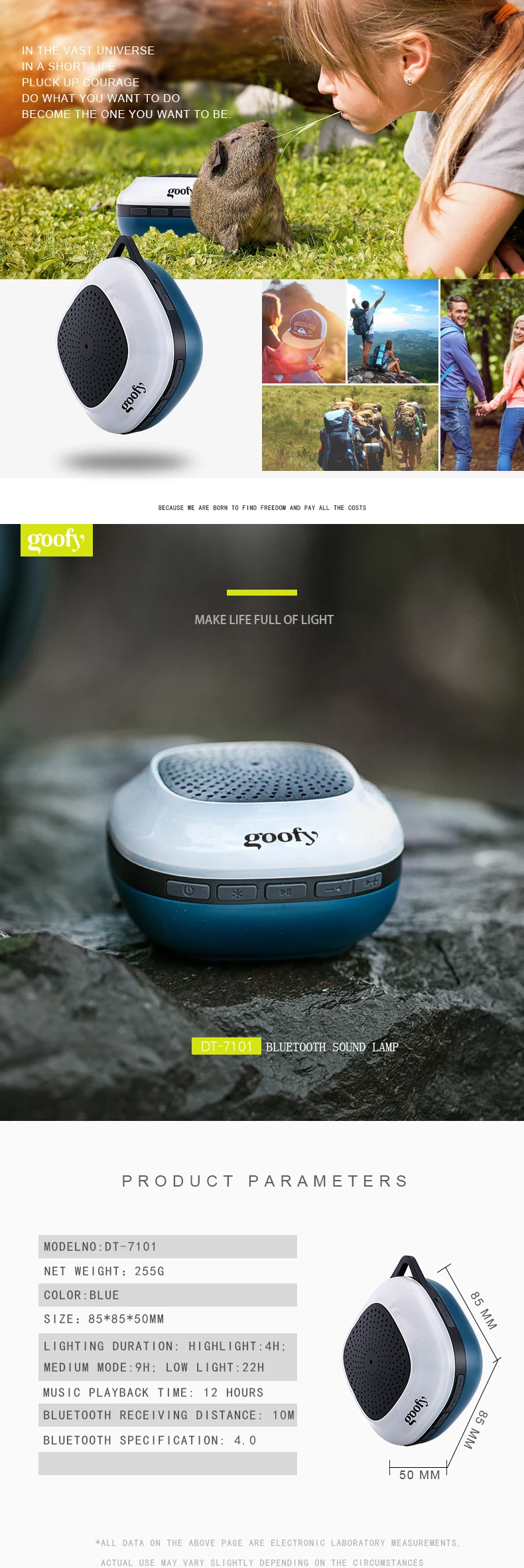 Lampe de Lecture Rechargeable 2 6 LED 2 Modes Luminosité Réglable pour Lire au Lit Enceinte Bluetooth pour Camping avec Col Silicone Flexible 360° ELEGIANT Mini USB Lampe et Haut-Parleur Bluetooth 