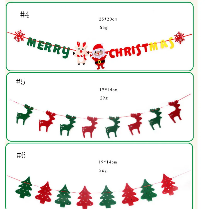 hot sell Merry Christmas Home XMAS Party Hanging Flag Banner Propose Christmas Decorate Decor Bunting