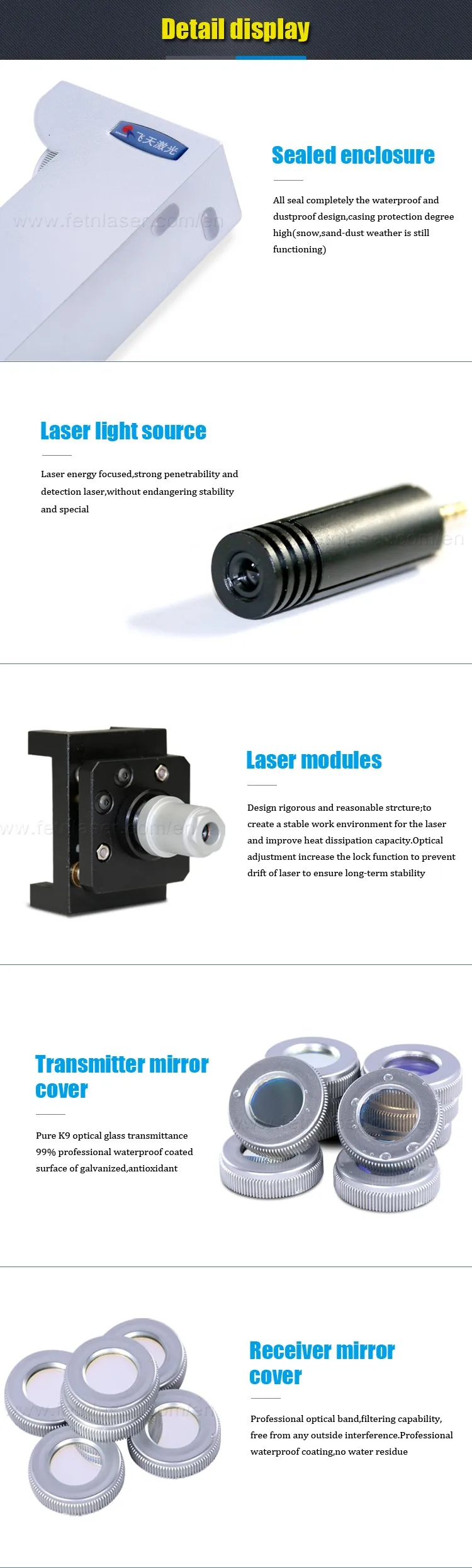 Laser beam sensor intrusion detection yard security alarm system