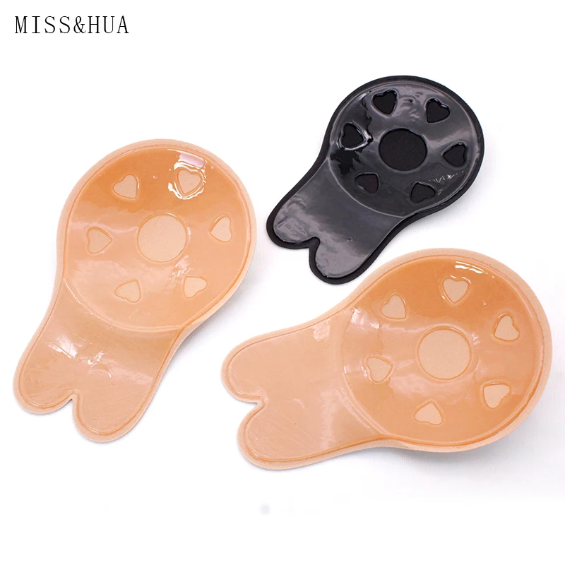 
Reusable Push Up Invisible Nipple Cover Strapless Lift Bra Silicone Rabbit Shape Nipple Sticker 