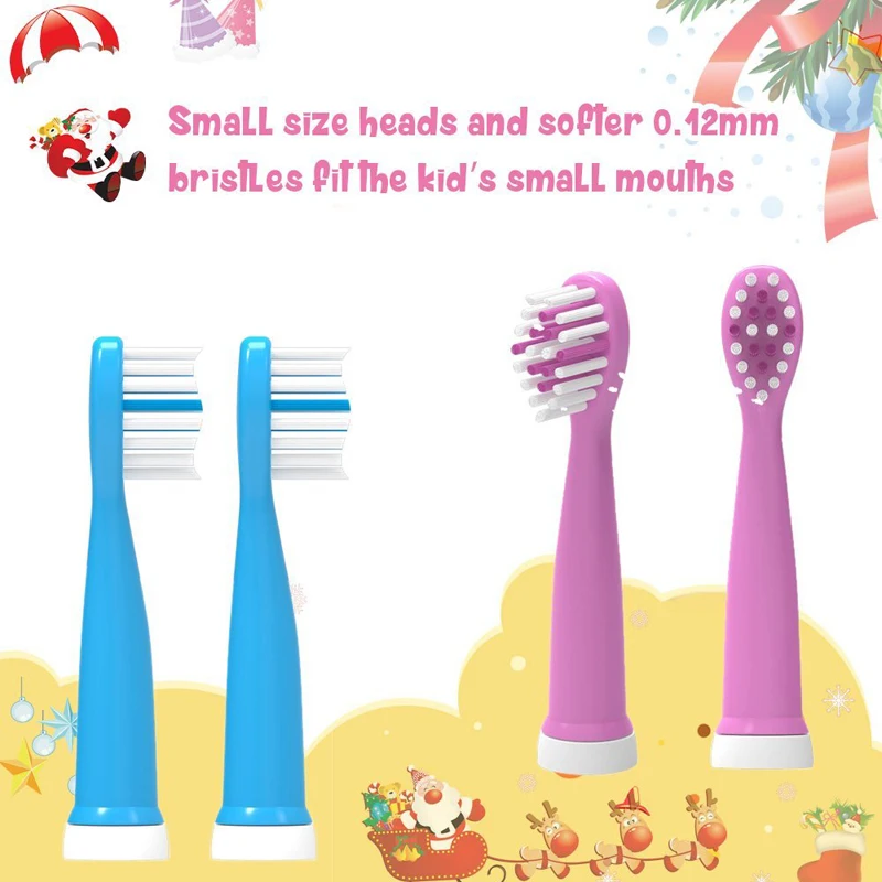 ABS Food Grade Material Soft Bristle Wholesale Musical Cartoon Sonic Kids Electrical Replacement Toothbrush Heads For Children