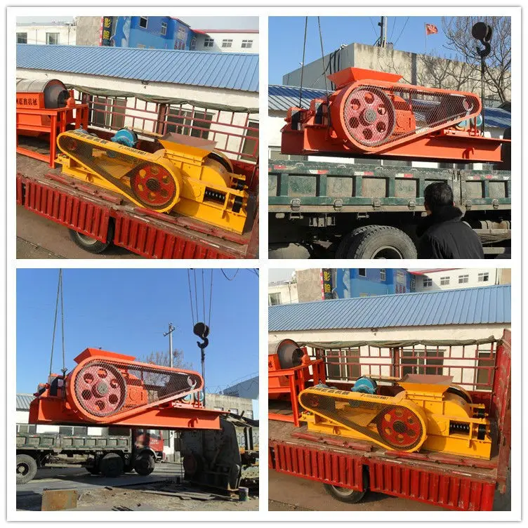 Glass Bottle Double Roll Fine Crusher Machine Used For Waste Glass