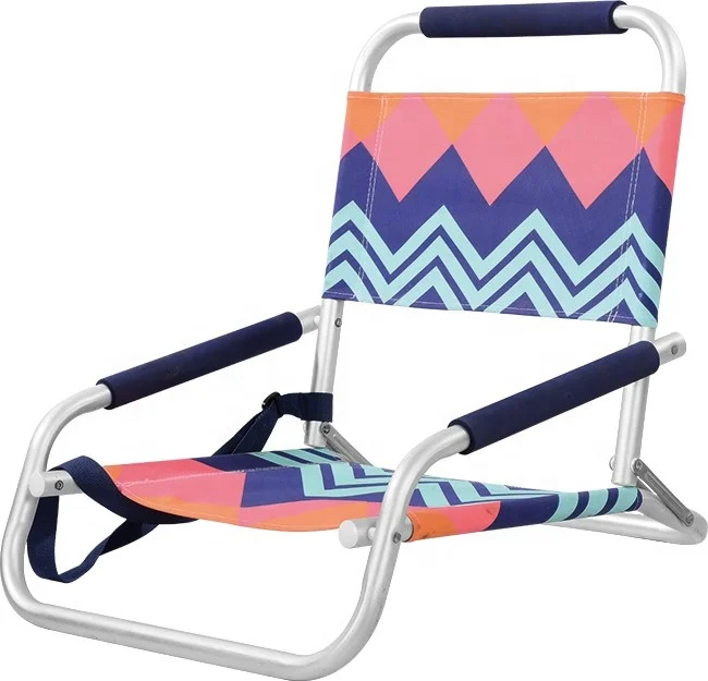 
Foldable metal frame camping beach seat with shoulder beach chair 