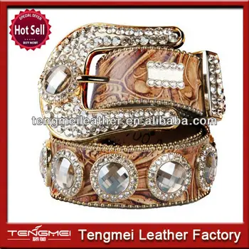 Fashion Shiny Grey Rhinestone Cowhide Leather Designer Belts Buy