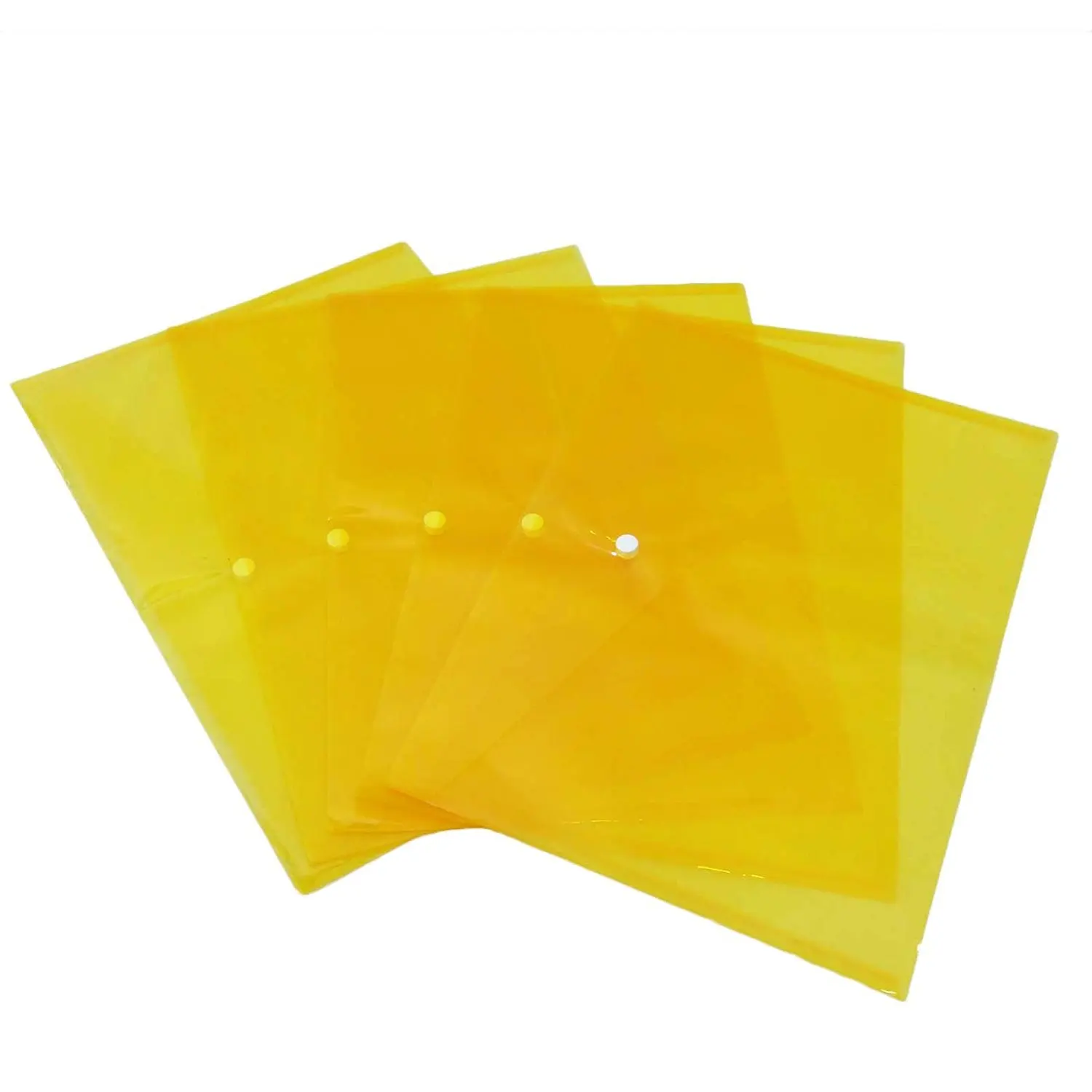 Transparent File Folder A4 Size Clear Envelope Press Stud Plastic