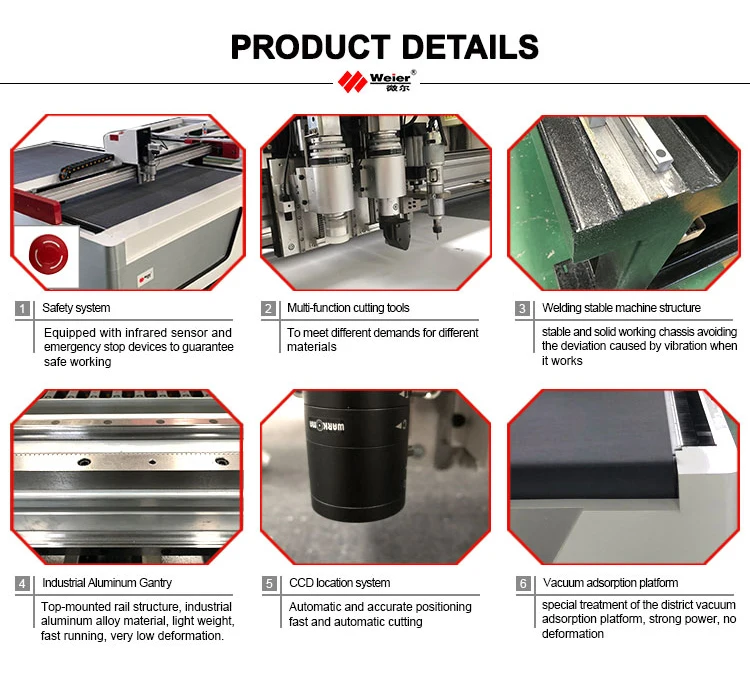 Cnc swing blade leather tool foot pad vibrating knife cutting machine