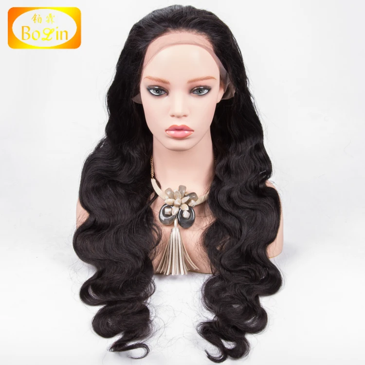 

Wholesale High Quality Raw Indian Human Hair Body Wave Full Lace Wig