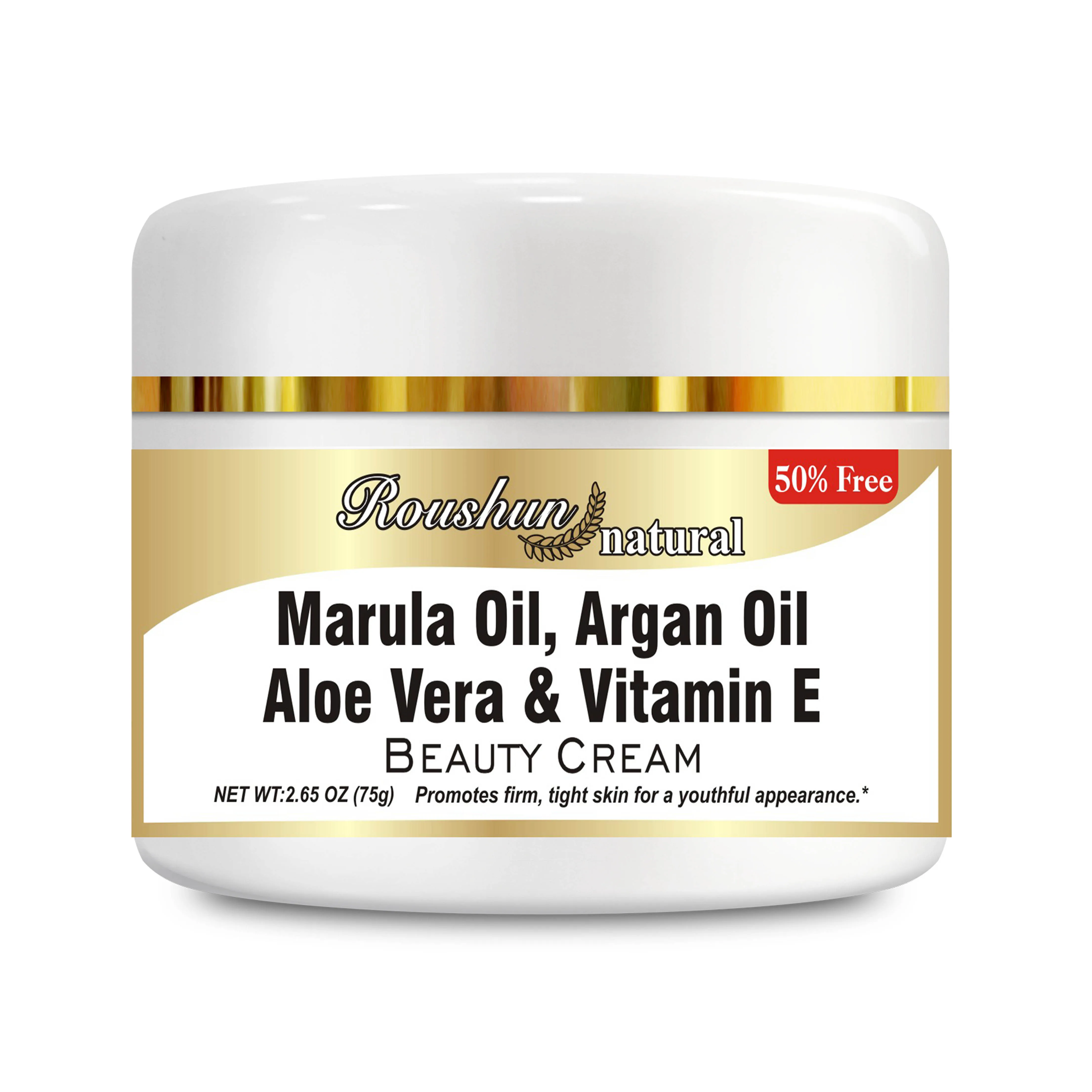 

ROUSHUN natural Marula Oil, Argan Oil Aloe Vera& Vitamin E BEAUTY CREAM, N/a