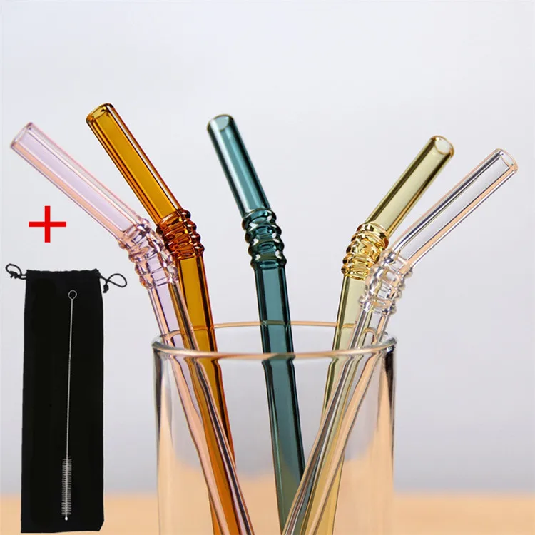 Buy Wholesale China Manufacturer Eco Friendly Reusable Borosilicate Clear  Color Thickness Glass Straws Bent & Glass A Straw Drink at USD 0.15