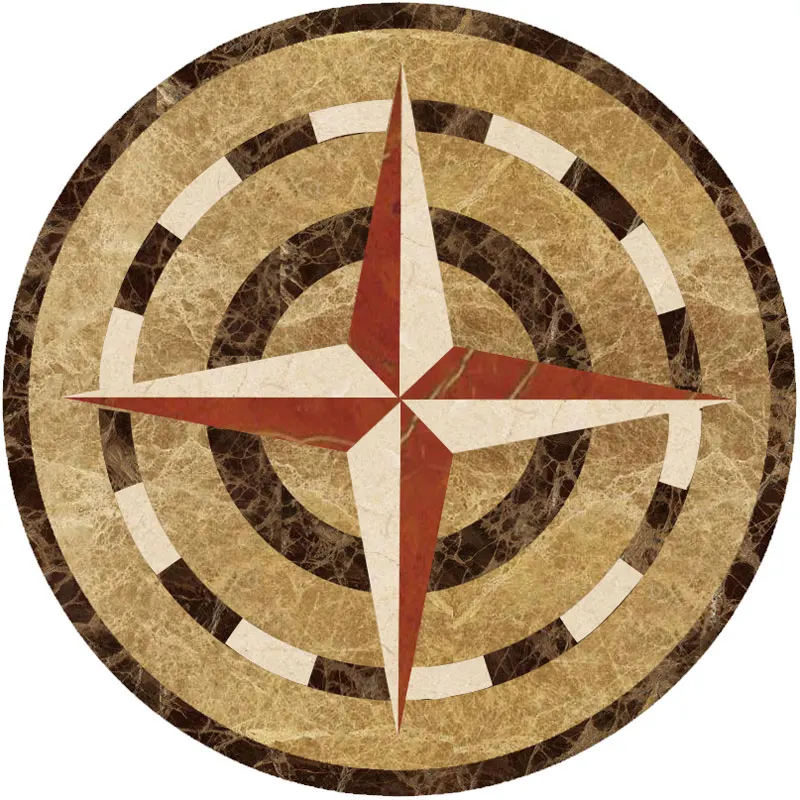 factory round wood floor medallions