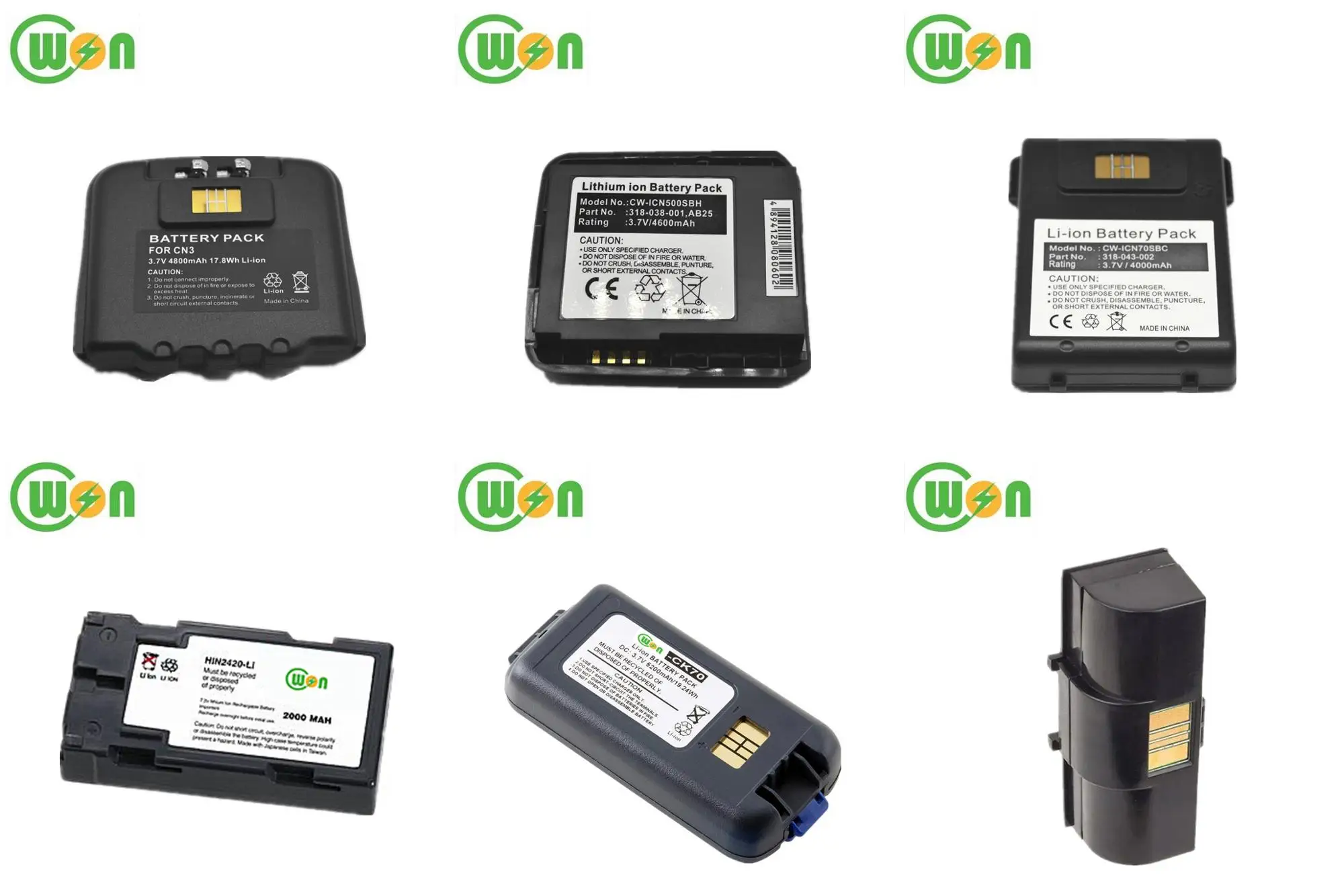 CN51, 3900mAh, 318-038-001, 318-039-001, AB24, AB25 Battery Intermec CN50 CN51 Battery Replacement for Intermec CN50