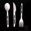 100%Biodegradable,Disposable Latest Product PLA Fork, knife, spoon ,Compostable cutlery ,Wholesale Food Grade Paper cutlery,
