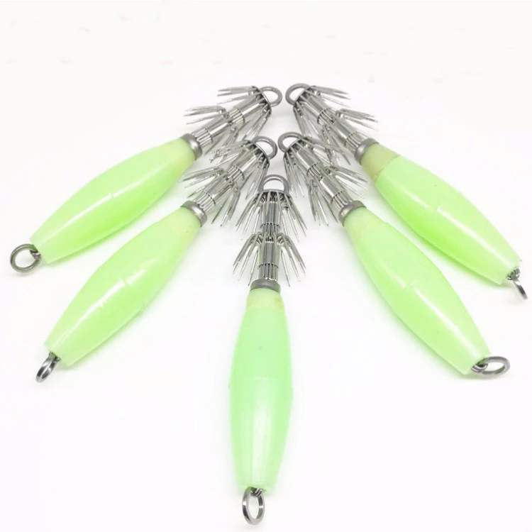 

wholesale  15g luminous glow fishing accessories squid hook, As show