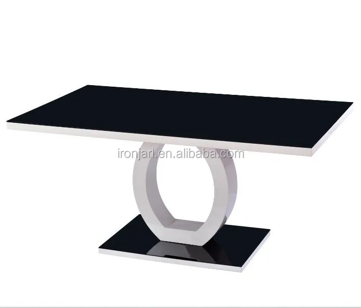 Modern Dining Table Furniture Mdf With Black Paint Finish Buy