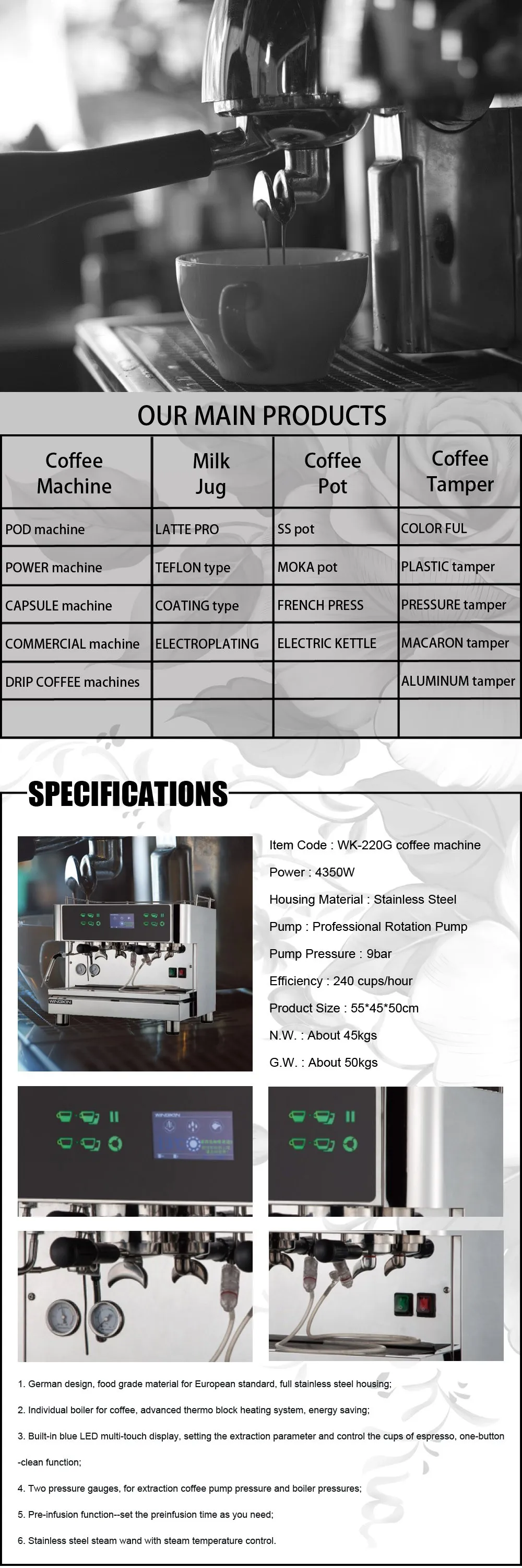Two Heads Commercial Coffee Machine/resturant &hotel Use Buy