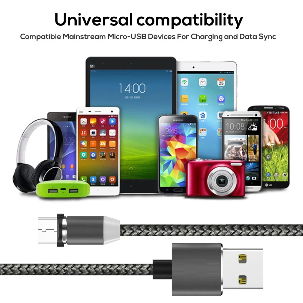 Original Factory High Quality Nylon Braided Type-c Magnetic Charging USB Cable for Samsung S10 S9 - ANKUX.COM