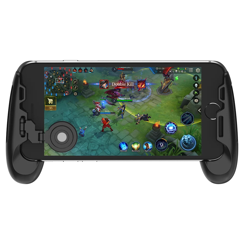 

MOBA Game Controller Grip for Android & iPhone (Mobile Legends, Vainglory, etc) Gamepad Extended Handle, Black