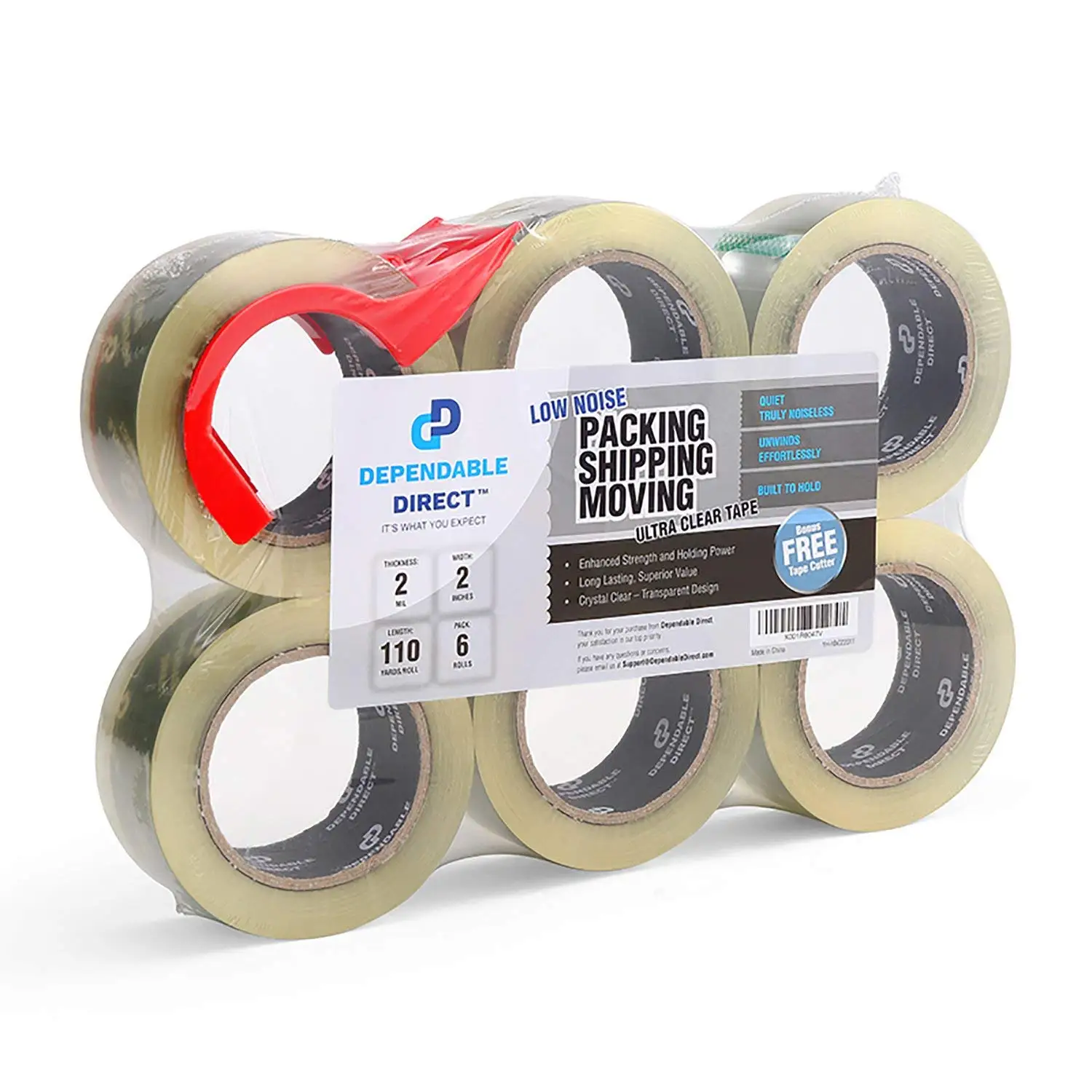 2.6mil Thick 12 Pack 110 Yard x 1.9 inches Brown Packing Tape Rolls Pack Heavy Duty Packaging Adhesive Sealing for Shipping Moving Storage