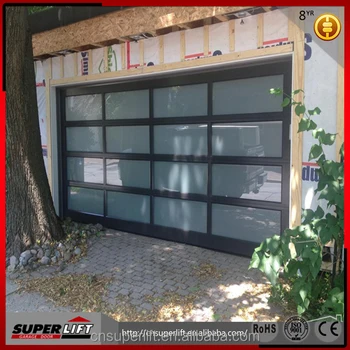 Commercial Tempered Glass Panel Powder Coated Aluminum Frame