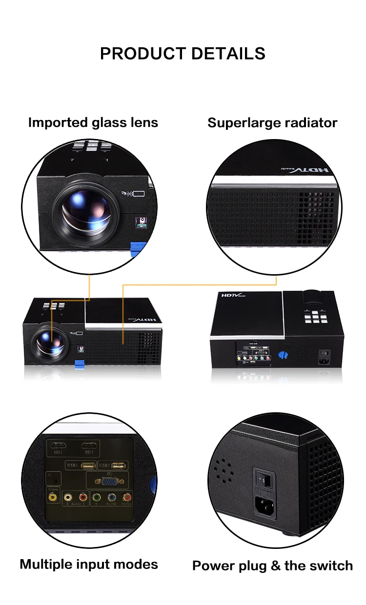 Professional Home Cinema Rohs Cheap Mini Android Wifi Led Projector