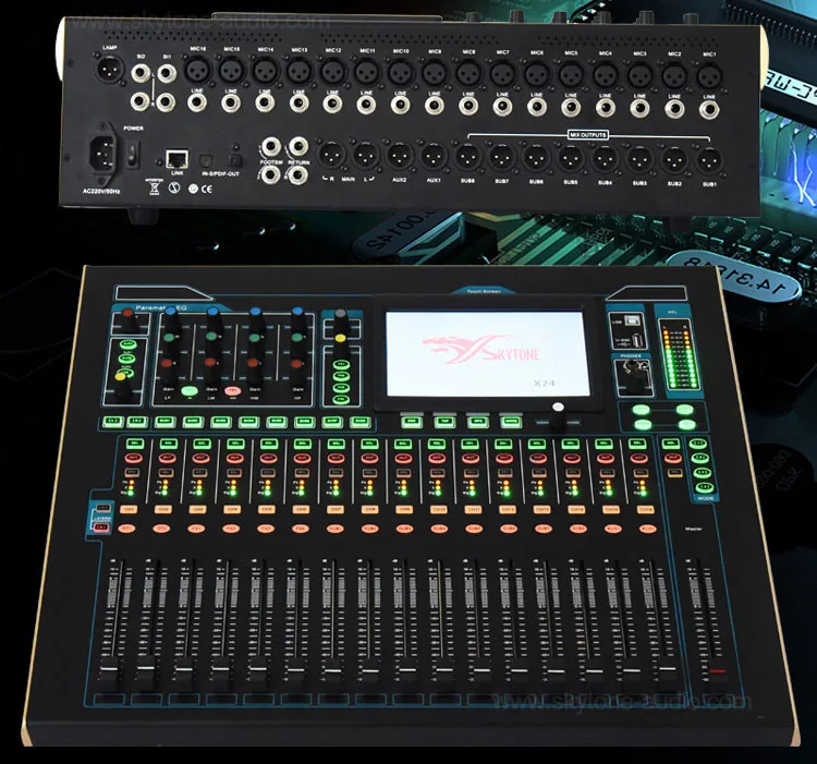 X24 professional 24 channel audio mixer digital